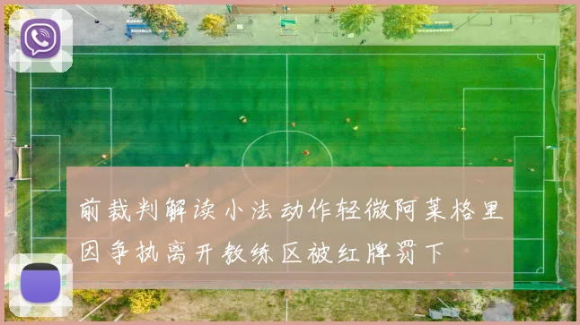 前裁判解读小法动作轻微阿莱格里因争执离开教练区被红牌罚下
